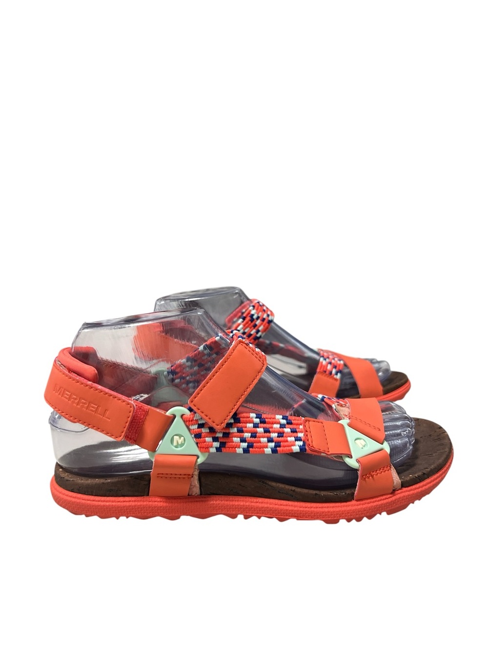 MERRELL Women's Around Town Sunvue Woven Sandal Hot Coral